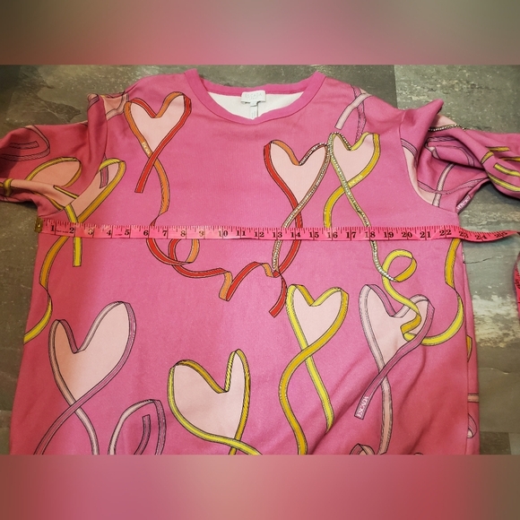 Escada Sport hearts printed sweater. 100% cotton. Rhinestones. Size L. - Picture 12 of 14